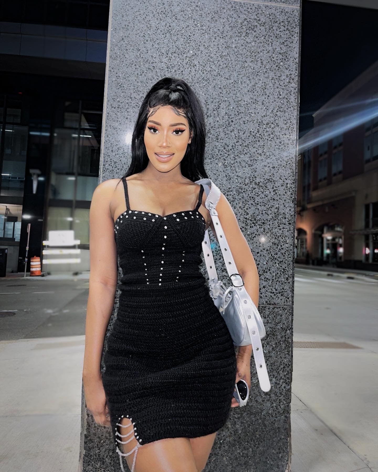 Beaded crochet dress