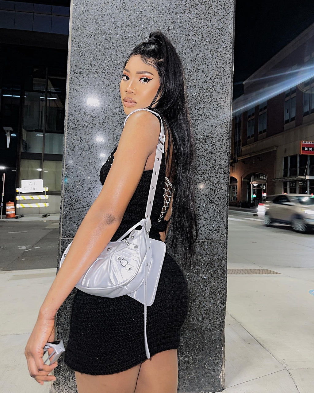 Beaded crochet dress